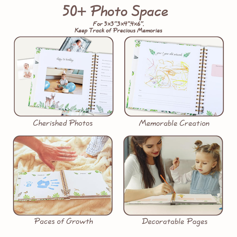 Orzbow Baby Memory Book animal theme design appeals to parents and kids