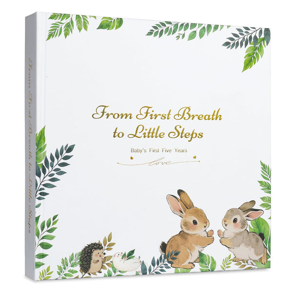 Orzbow Baby Memory Book cover with gold foil for a premium keepsake