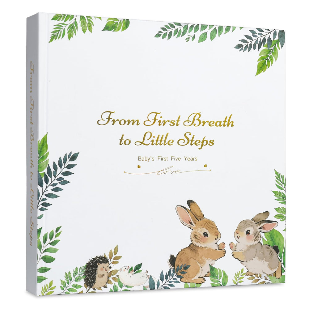 Orzbow Baby Memory Book cover with gold foil for a premium keepsake