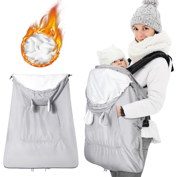 Orzbow baby winter carrier cover with detachable hood for flexible warmth