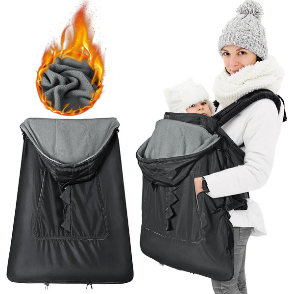 Orzbow baby winter carrier cover with detachable hood for flexible warmth