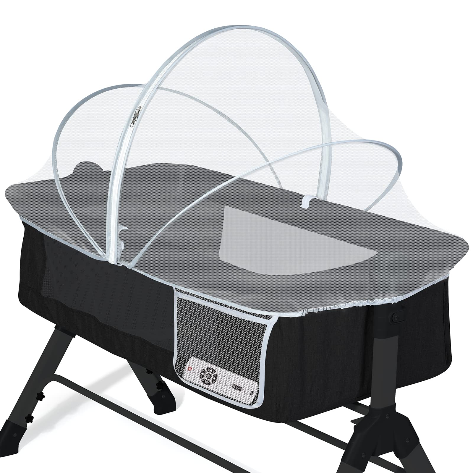 Orzbow bassinet cover with breathable mesh for airflow and visibility