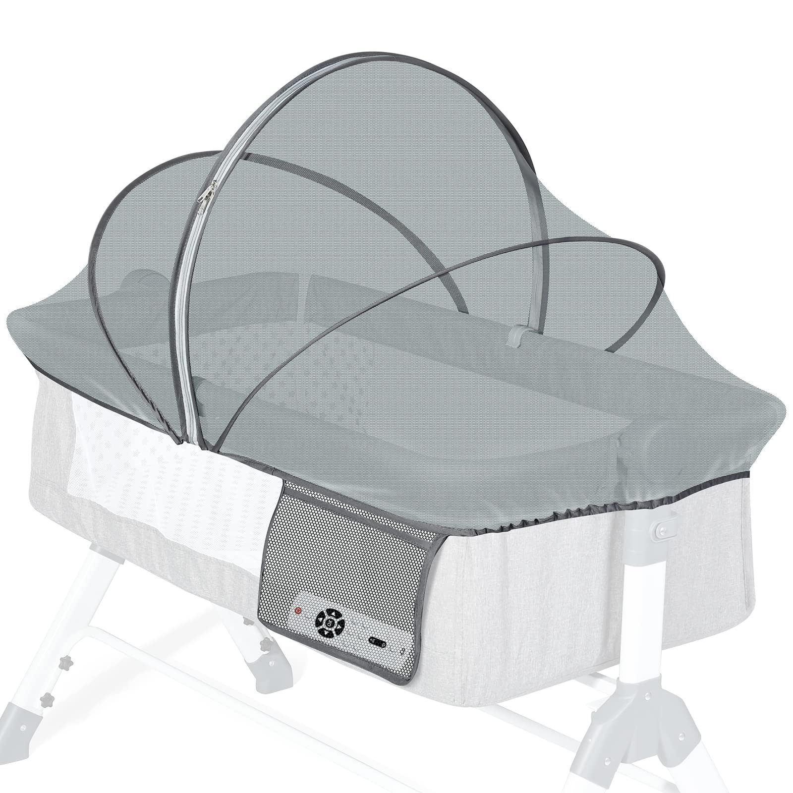 Orzbow bassinet cover with mosquito net protecting baby while airflow remains clear.