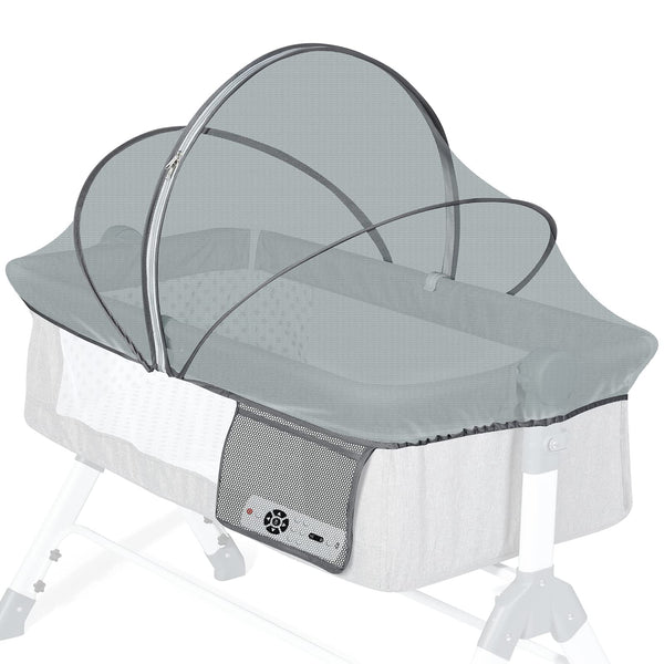Orzbow bassinet cover with mosquito net protecting baby while airflow remains clear.
