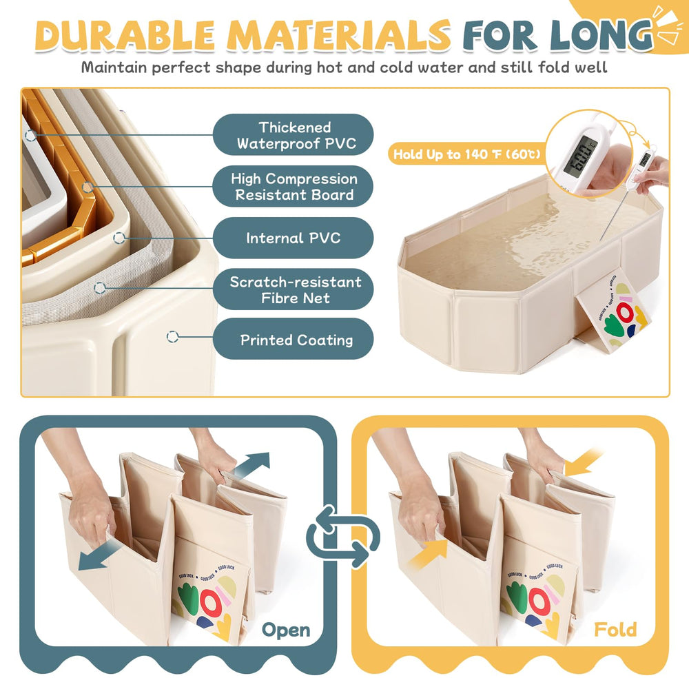 Orzbow baby bathtub non-slip base for safer bathing