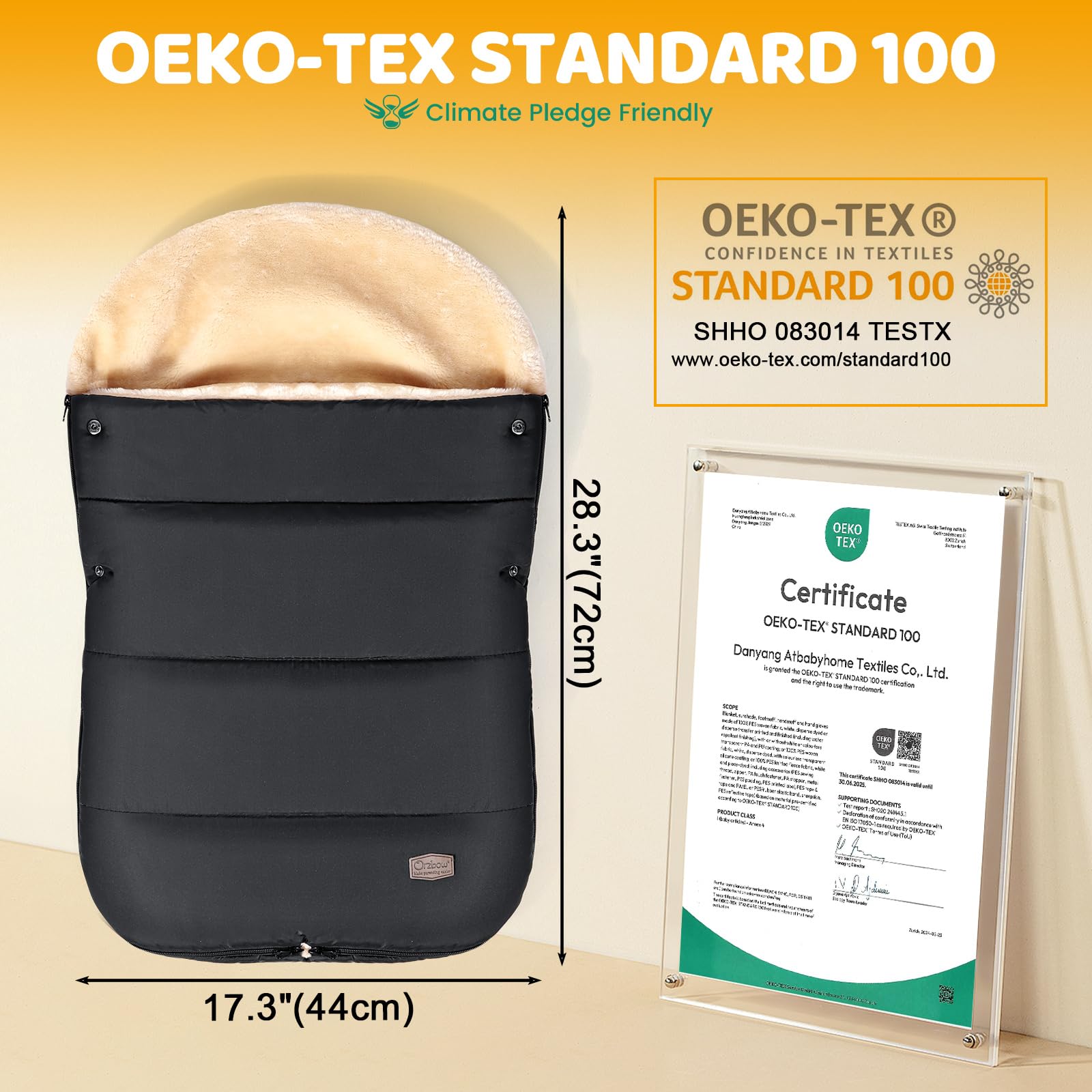 Orzbow bottom zipper for easy diaper or shoe checks without full removal