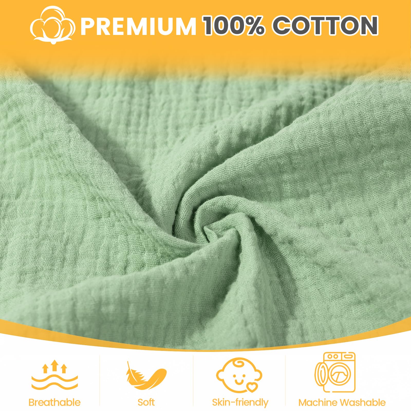Orzbow breathable cotton keeps baby cool on hot days.