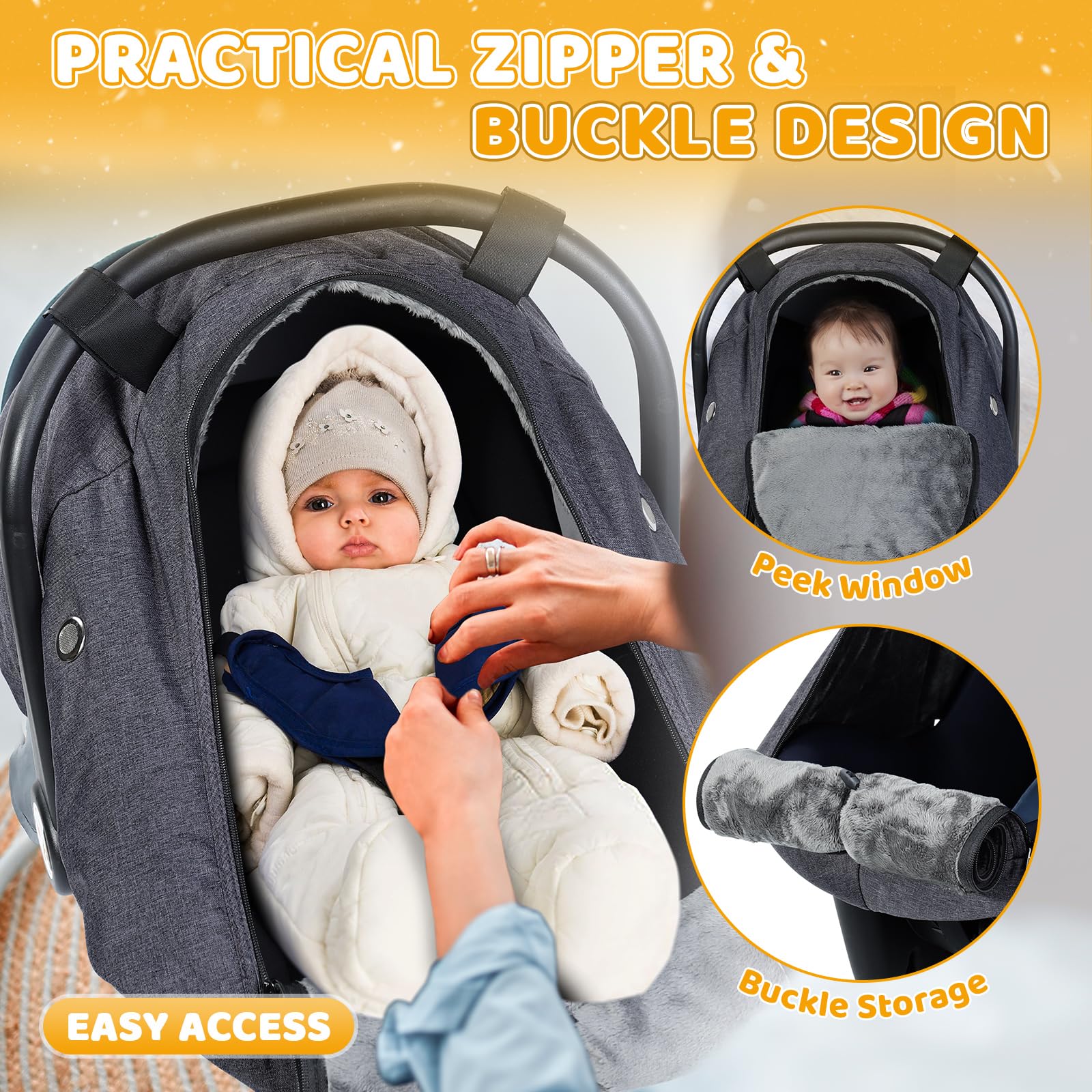 Orzbow breathable ventilation mesh maintains airflow for baby comfort
