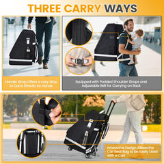 Orzbow built-in storage keeps nappies and toys organized during travel.