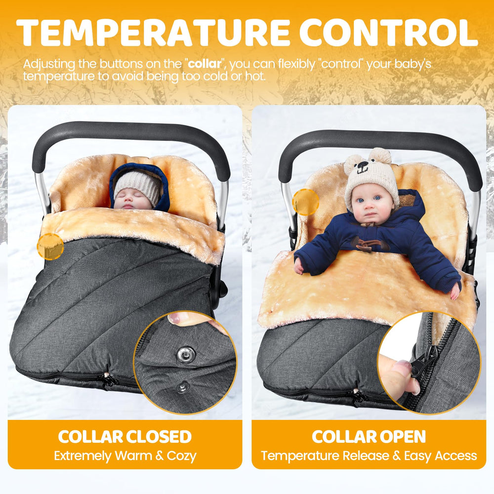 Orzbow car seat footmuff assembly gray demonstrates easy installation on various seats