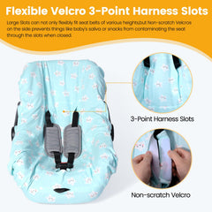 Orzbow universal-fit car seat protector liner on travel system