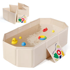 Orzbow collapsible baby bathtub folded view showing compact storage