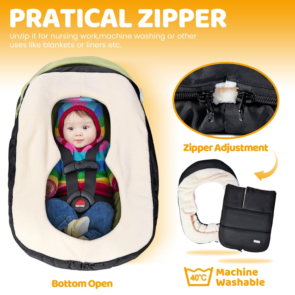 Orzbow coral fleece interior feels soft and comforting for infants