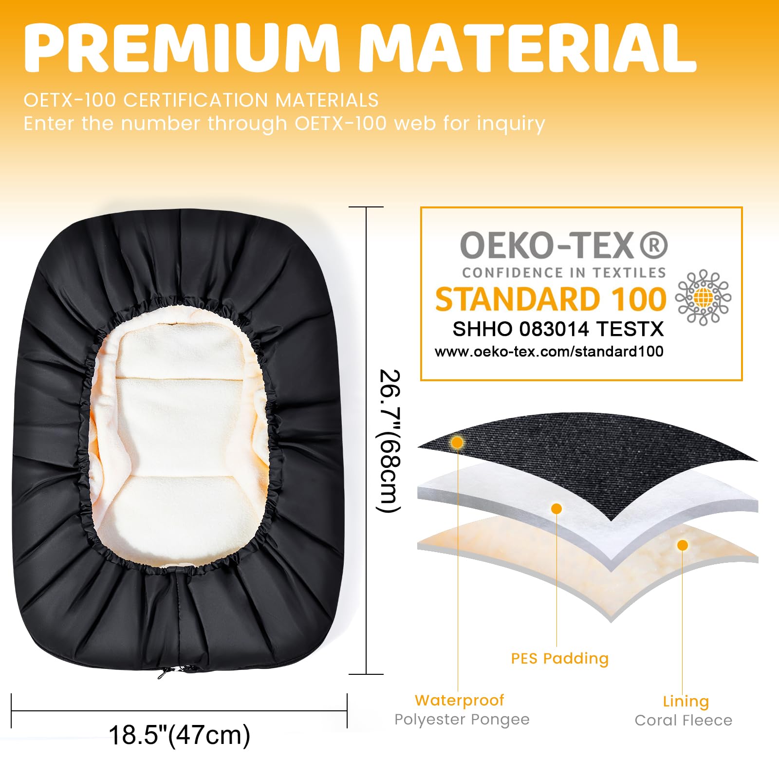 Orzbow detachable machine washable cover for easy cleaning