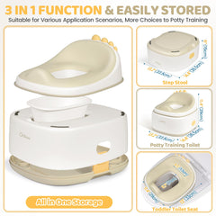 Orzbow detachable potty with lift-out pot for easy cleanup.