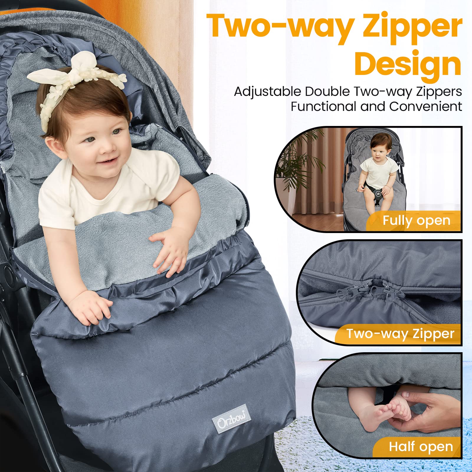 Orzbow extra thick polar fleece filling enhances insulation for chilly outings.