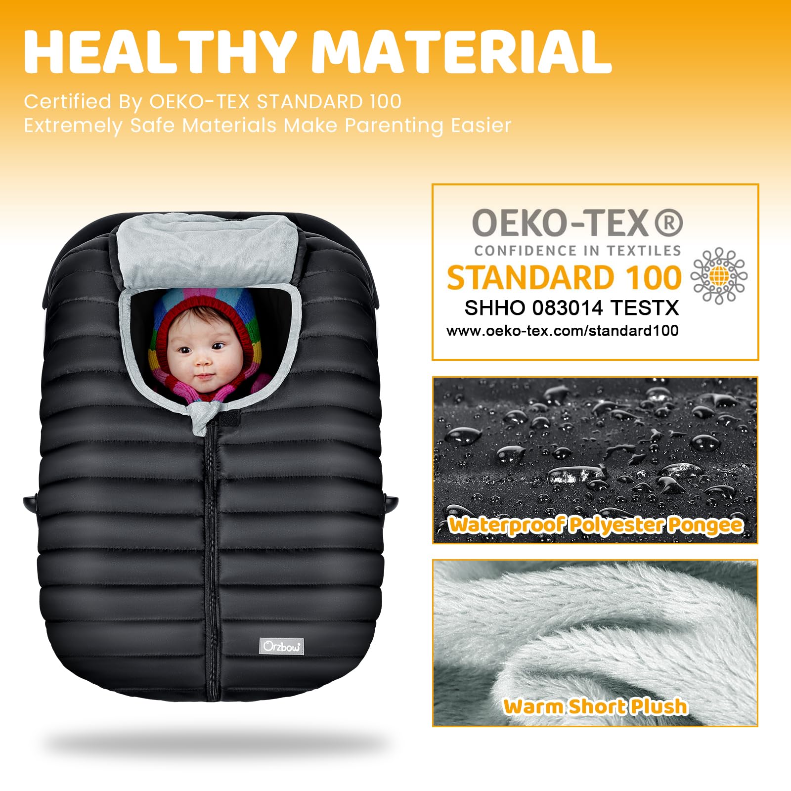 Orzbow foldable design fits in a diaper bag for travel