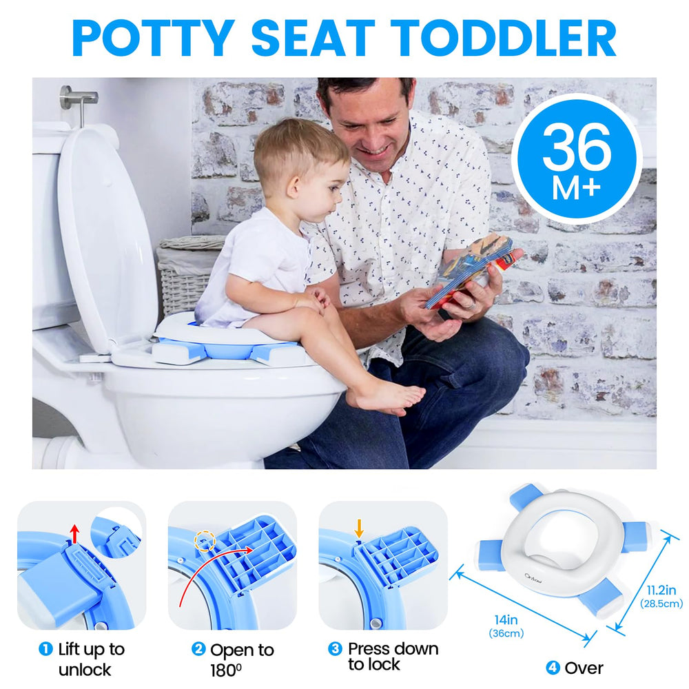 Orzbow foldable potty travel case folds flat for compact packing.