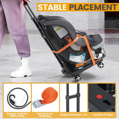 Orzbow folding car seat cart compact for easy storage and travel.