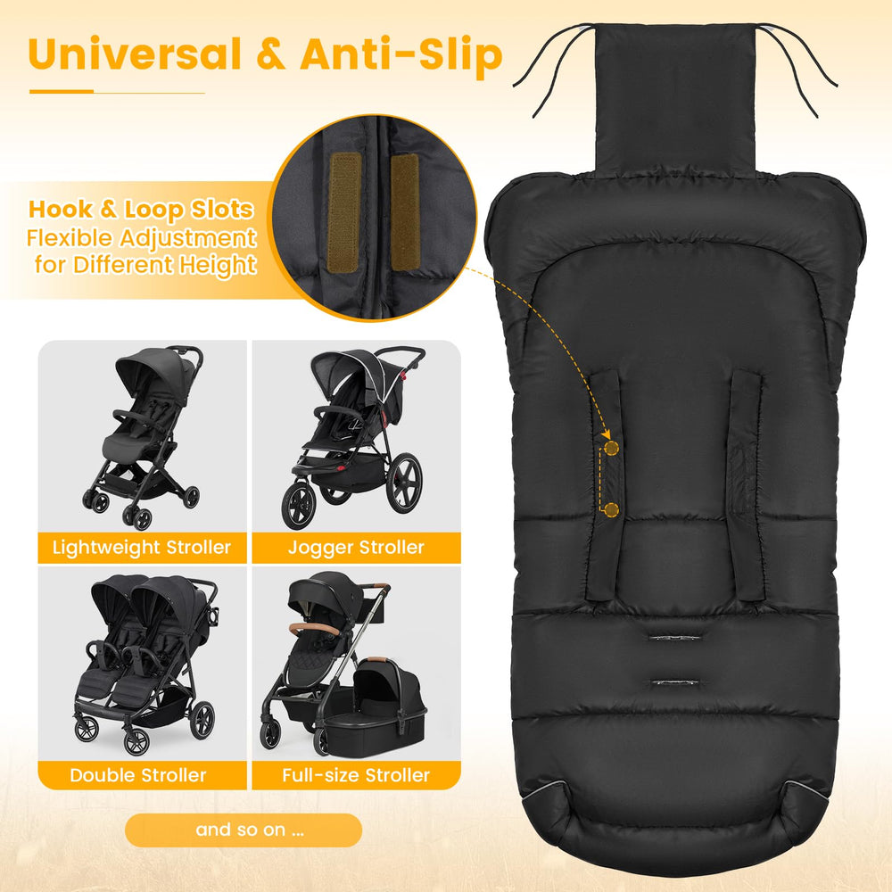 Orzbow Footmuff inner padding provides cozy fleece warmth