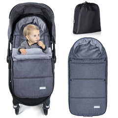 Orzbow Footmuff in black for strollers provides weatherproof warmth on the go