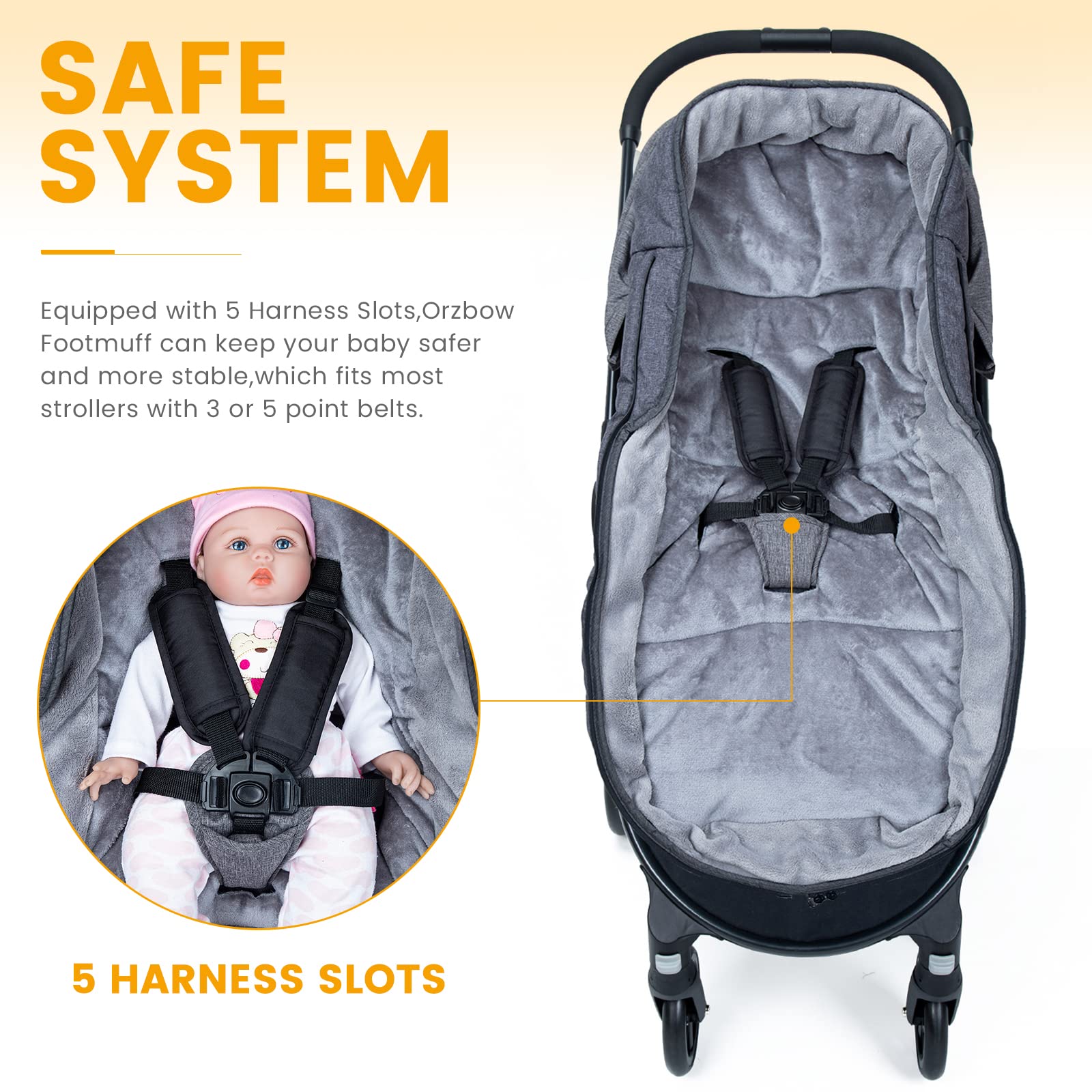 Orzbow two-way zipper bottom and sides enables easy changes