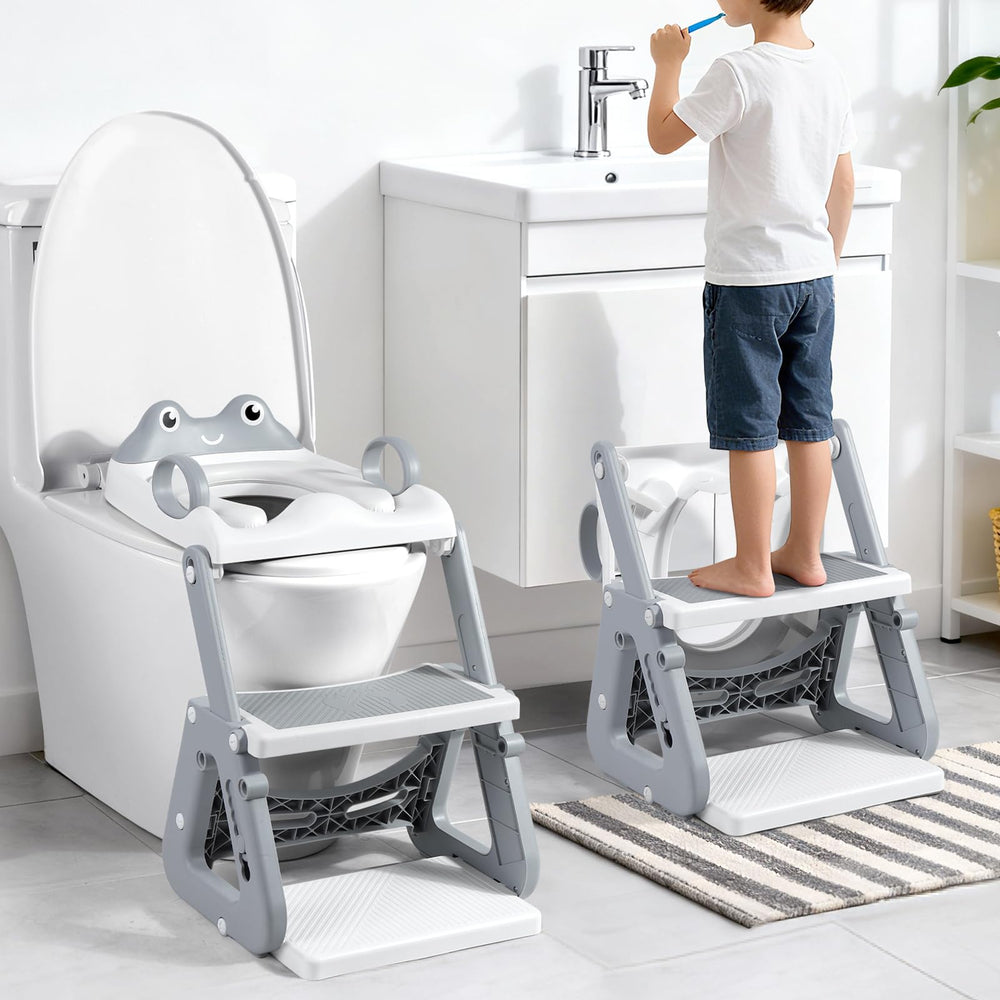 Orzbow Frog Potty Seat front view highlighting stability and non-slip base