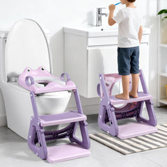 Orzbow Frog Potty Seat front view highlights sturdy stability for independent training.