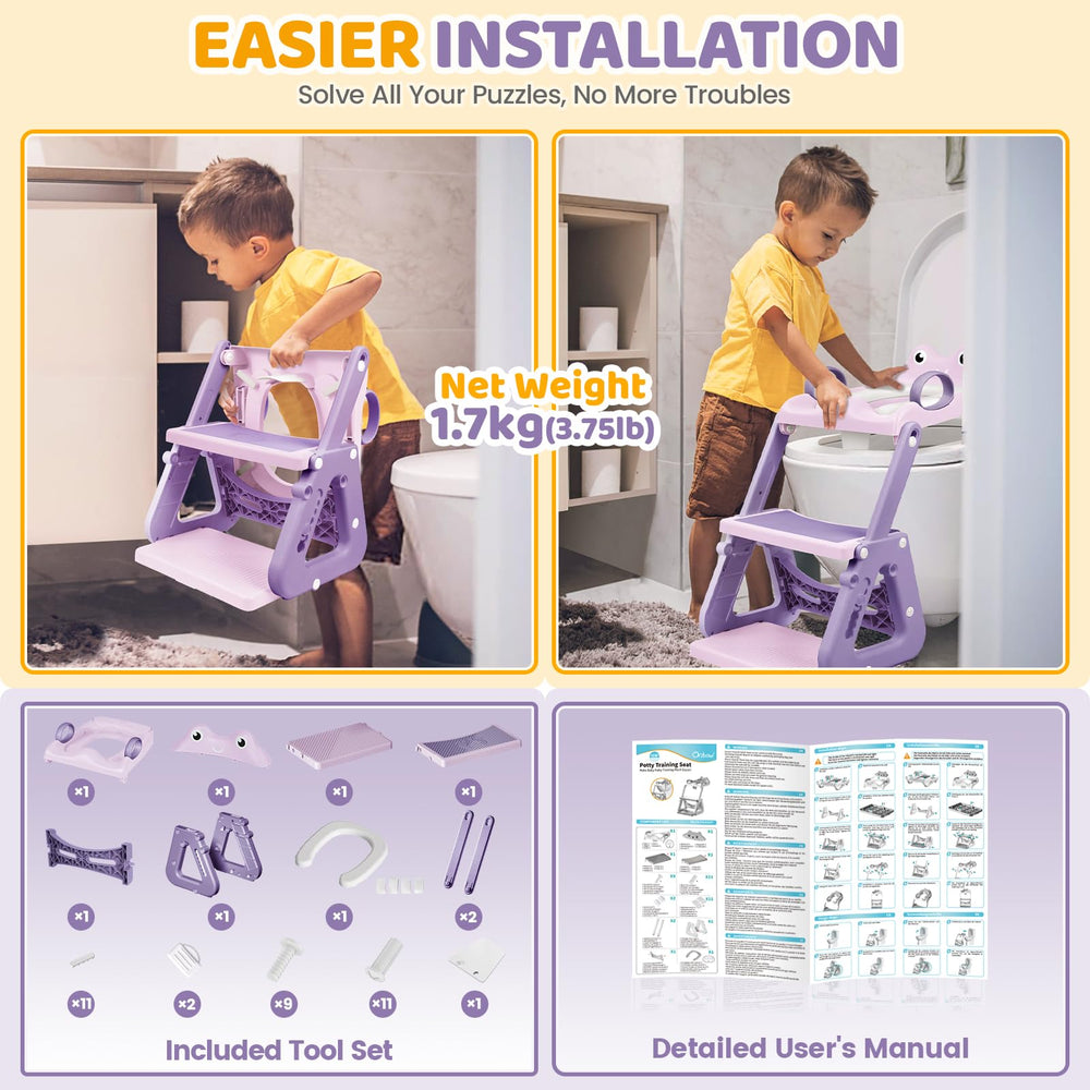 Orzbow Frog Potty Seat soft-cushion emphasizes gentle seating for tender skinned toddlers.