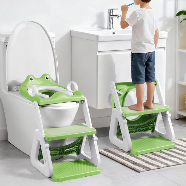 Orzbow Frog Potty Seat shows a stable base for independent potty training