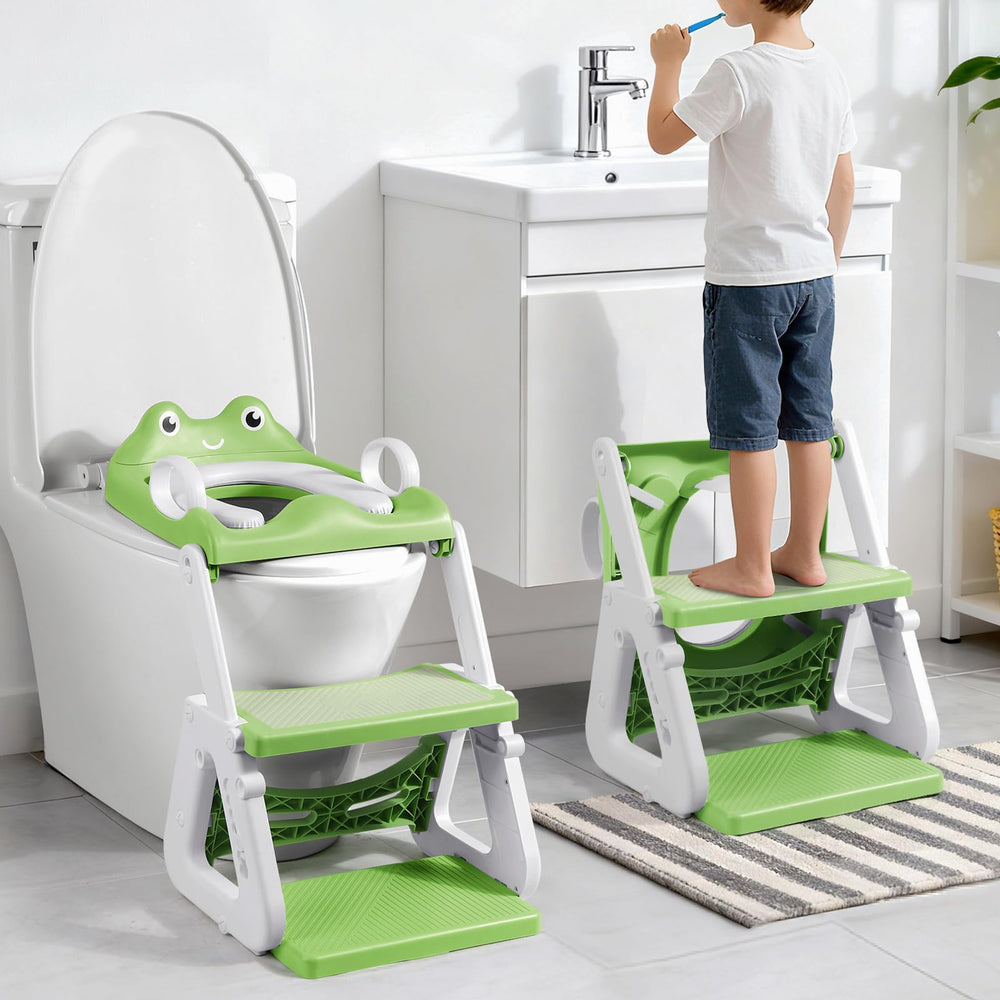 Orzbow Frog Potty Seat shows a stable base for independent potty training