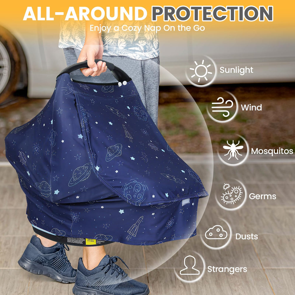 Orzbow front cover protects from wind, dust, and sun during outings.