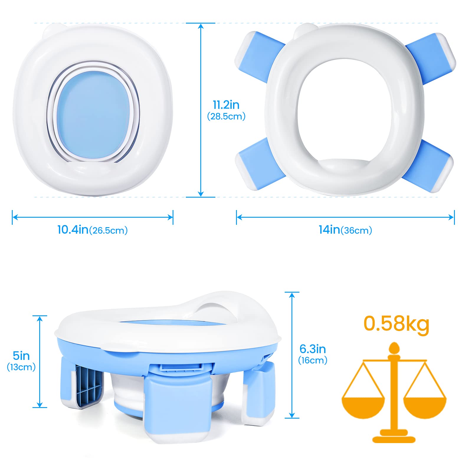 Orzbow indoor-outdoor-use design for versatile toddler potty moments.