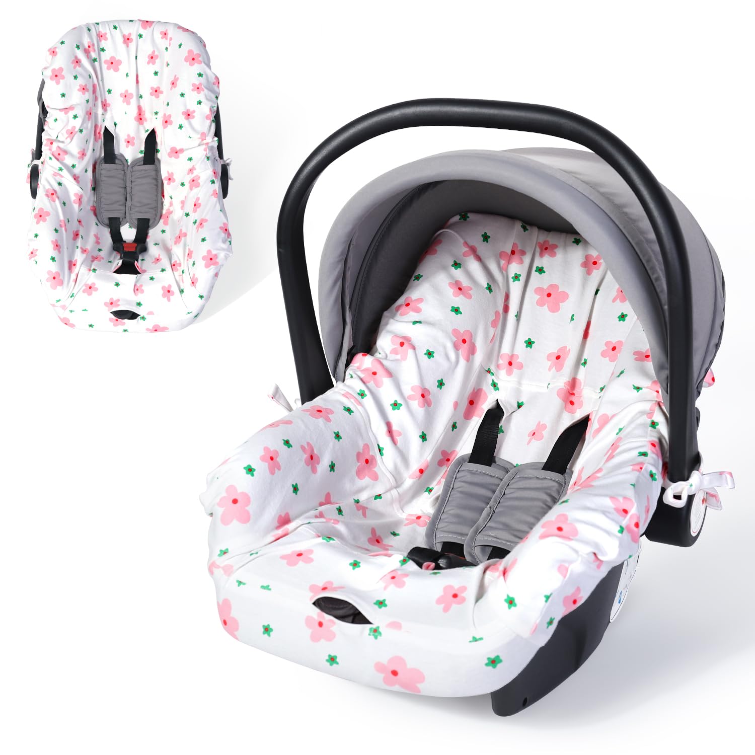 Orzbow infant car seat cover liner with soft cotton fabric for baby comfort.