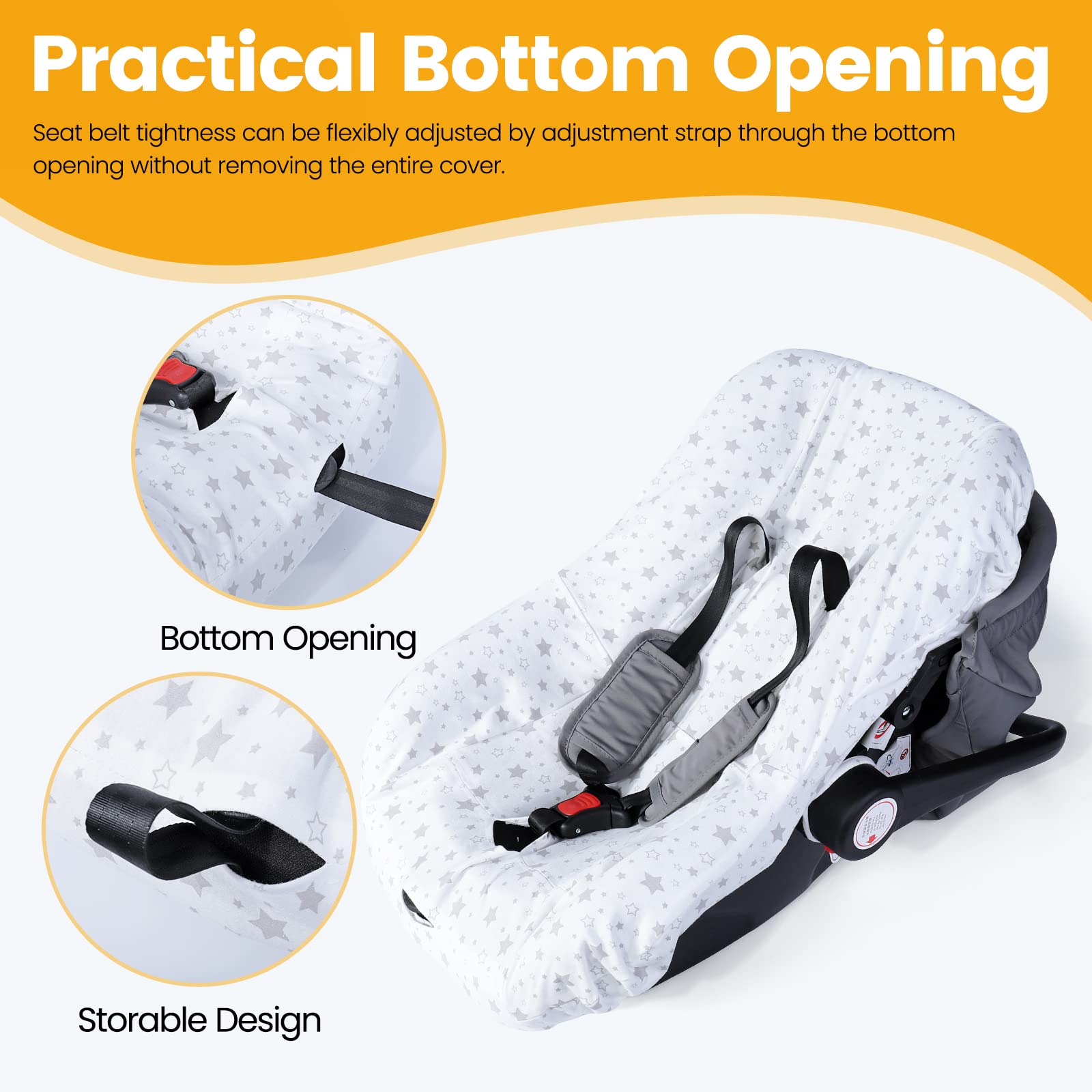 Orzbow universal-fit liner works with most seats and strollers.