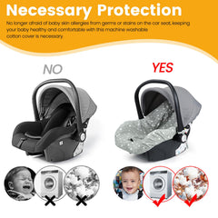 Orzbow gray liner with universal fit for most 3-point harness car seats.