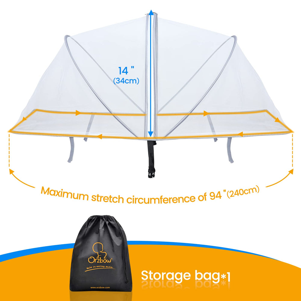 Orzbow Mosquito Net PVC support 3D structure keeps shape in wind