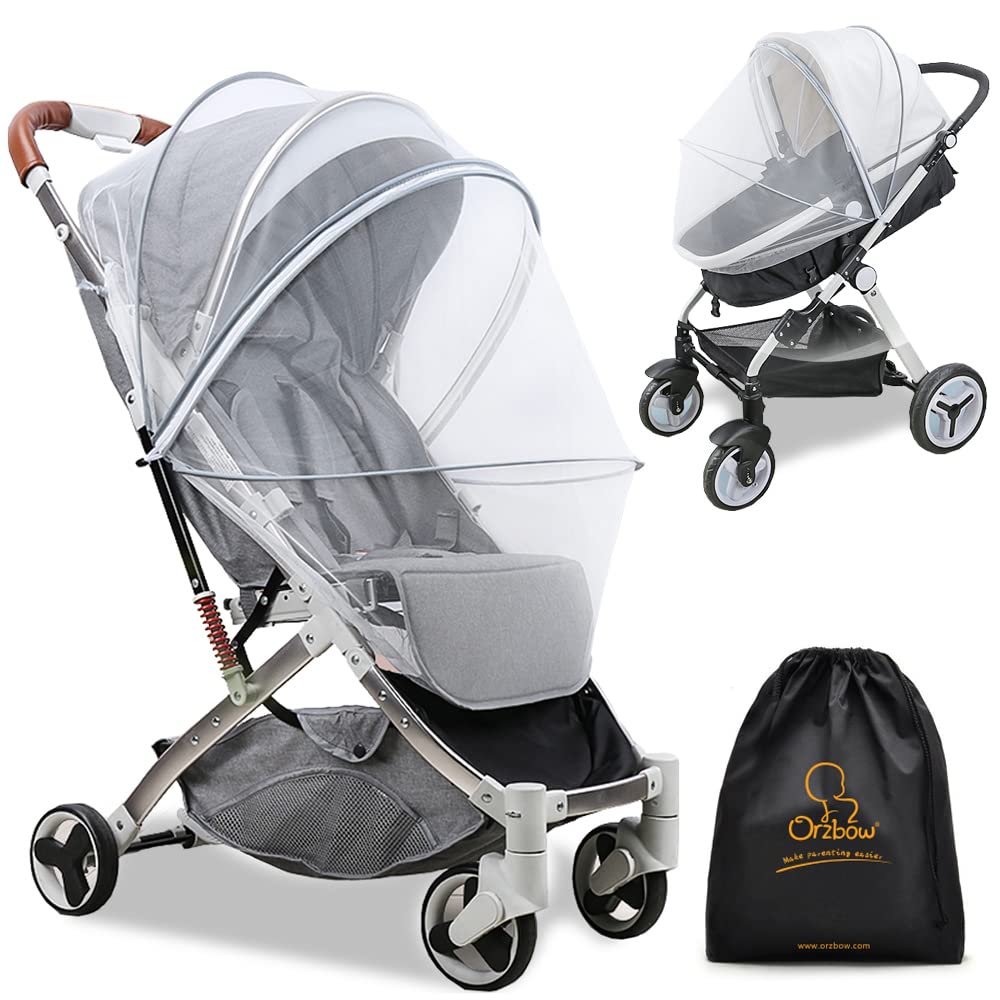 Orzbow Mosquito Net for Stroller closed fit protects baby from insects during outings