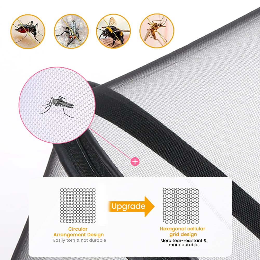 Orzbow universal-fit mosquito net with elastic edging fits most strollers.