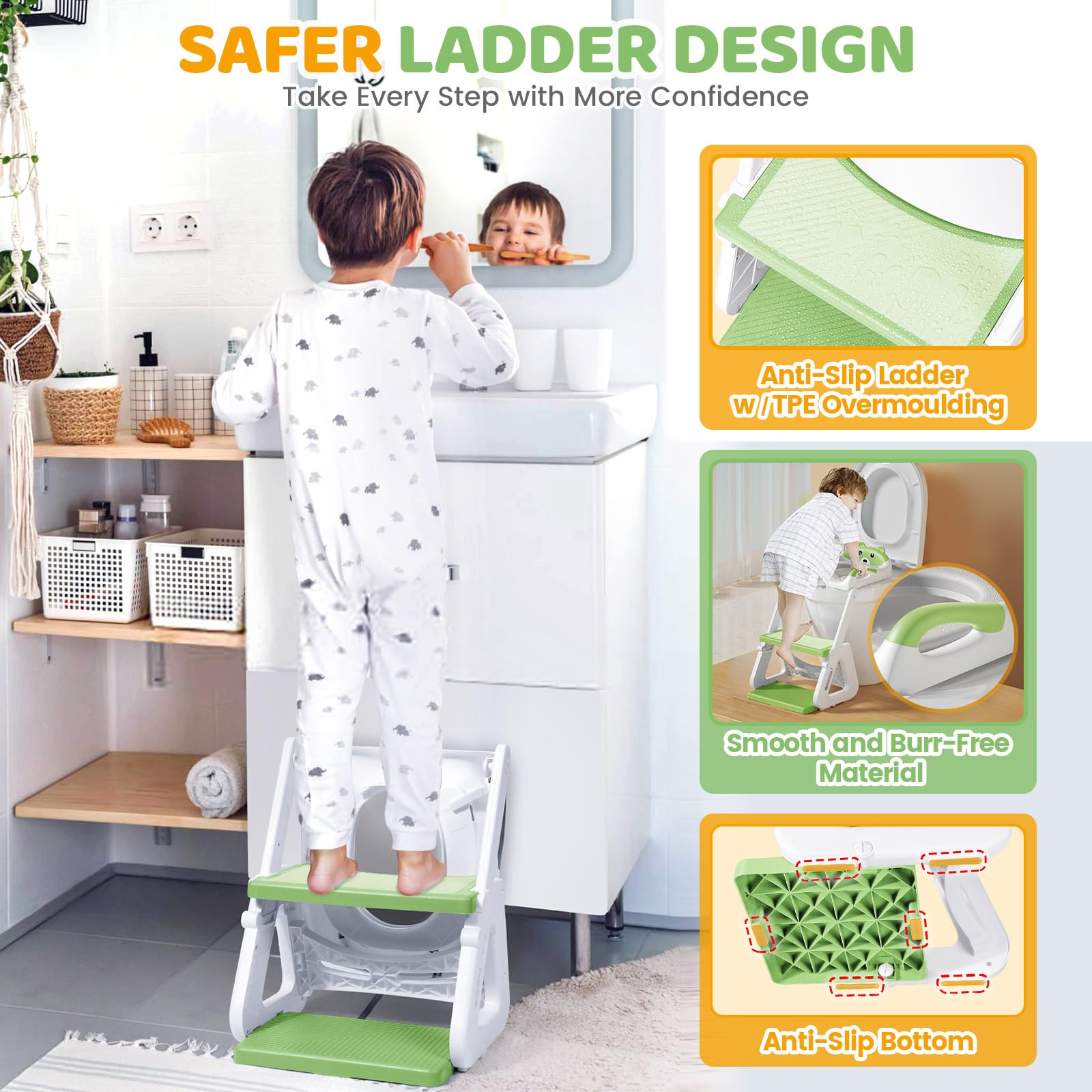 Orzbow non-slip base with TPE pads for secure seating