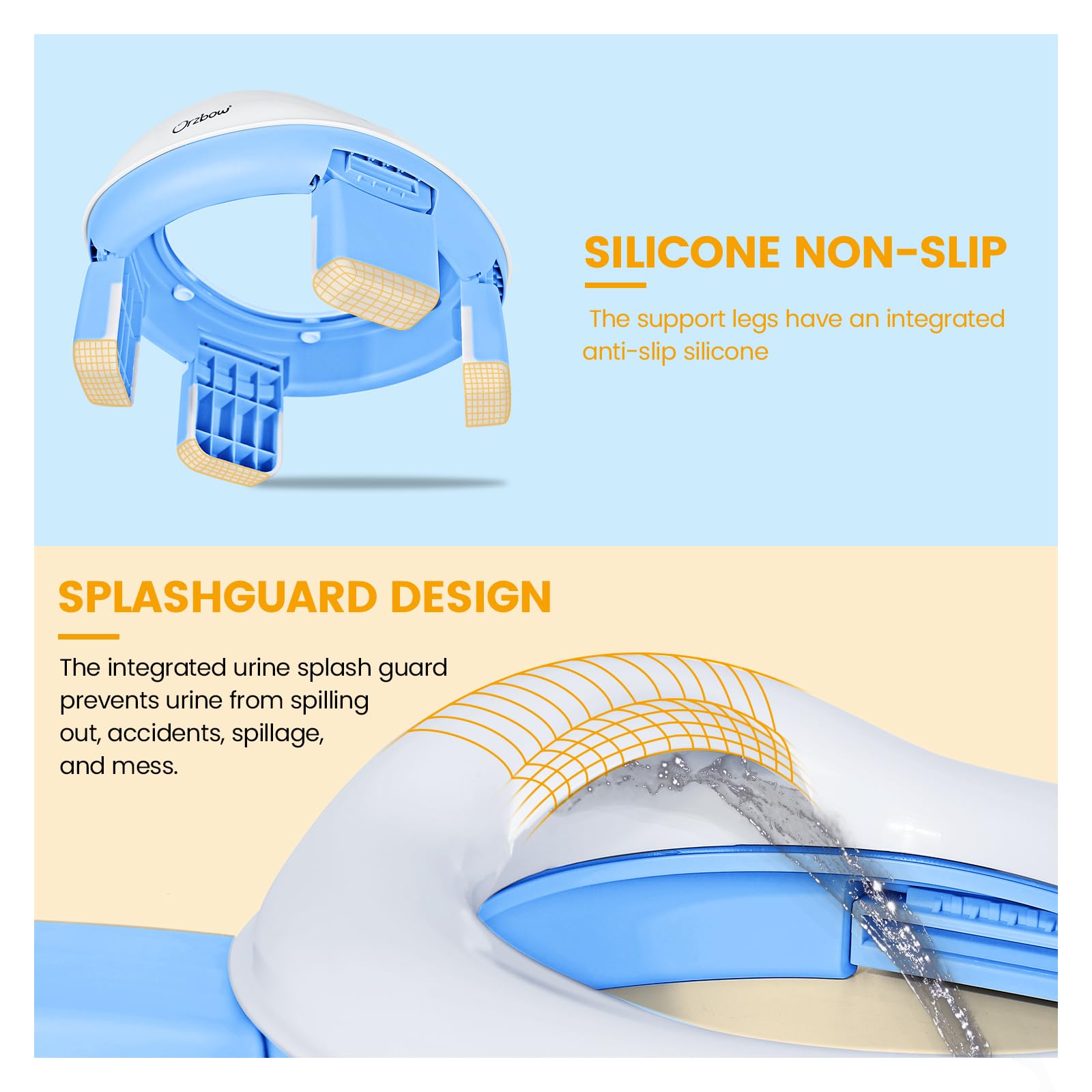 Orzbow odorless food-grade plastic for durable everyday use.