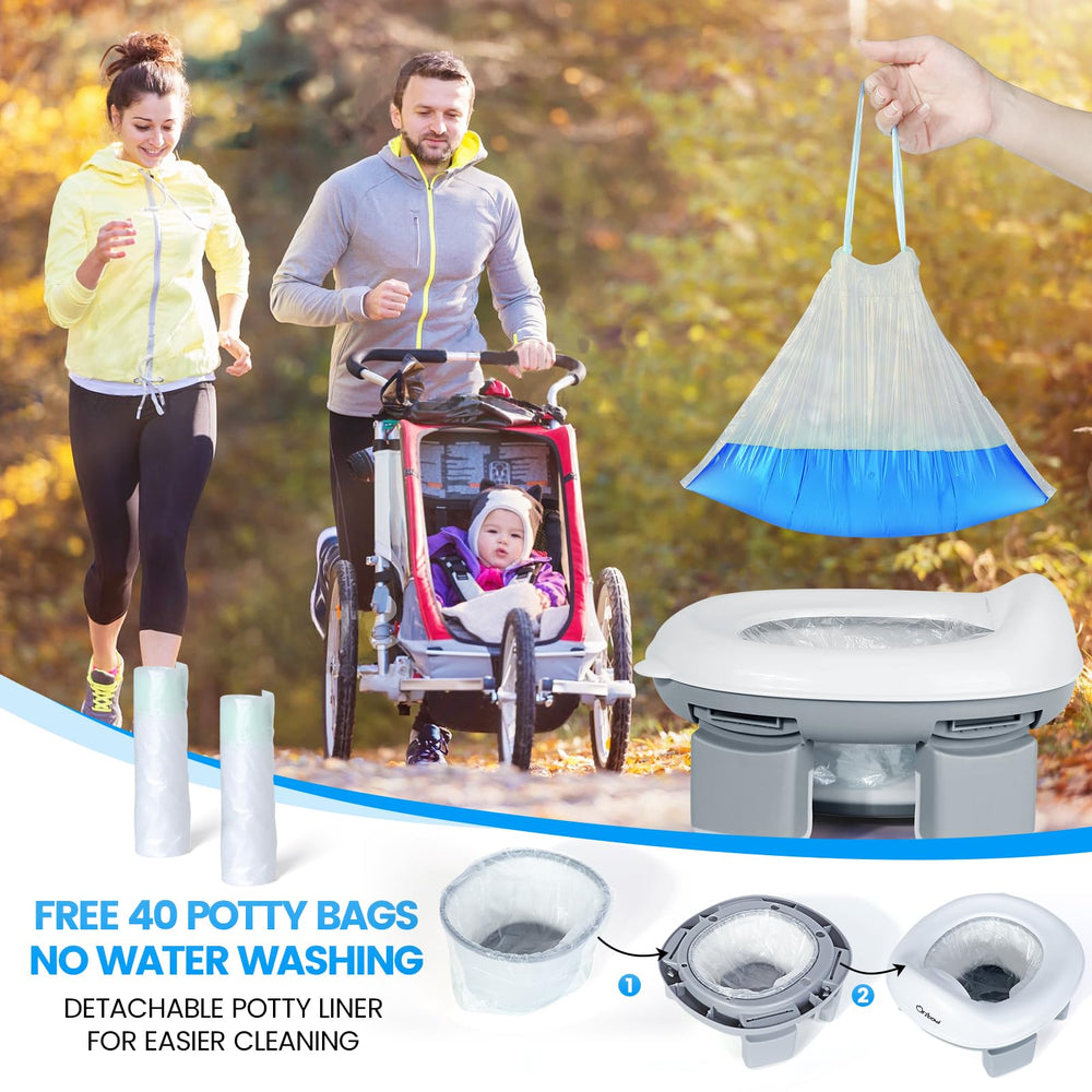 Orzbow Portable Potty anti-slip legs provide toddler safety during training.