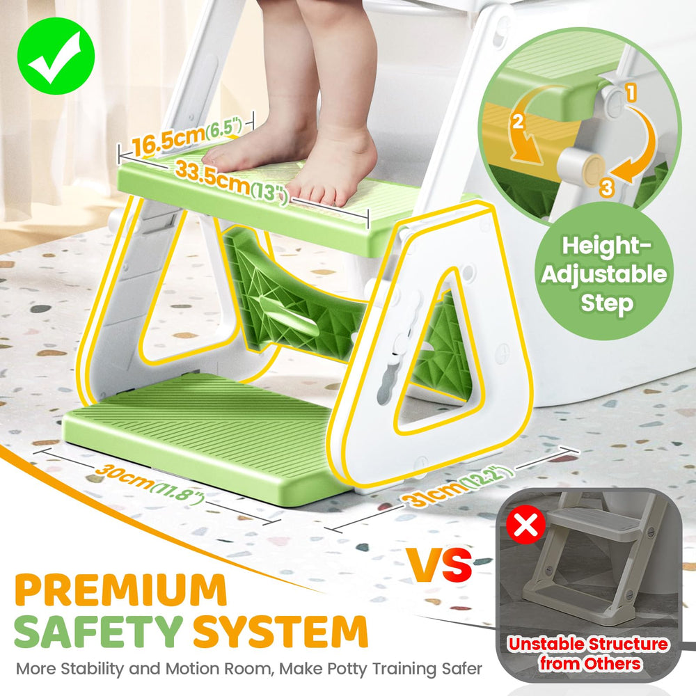 Orzbow Potty Ladder Step highlights wide treads for easy climbing
