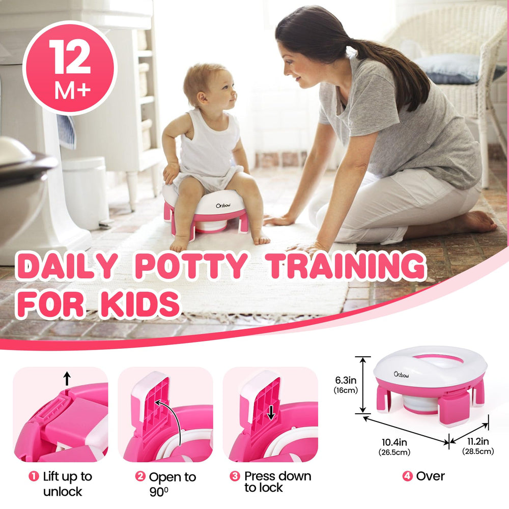 Orzbow potty seat splash guard for splash-free use.