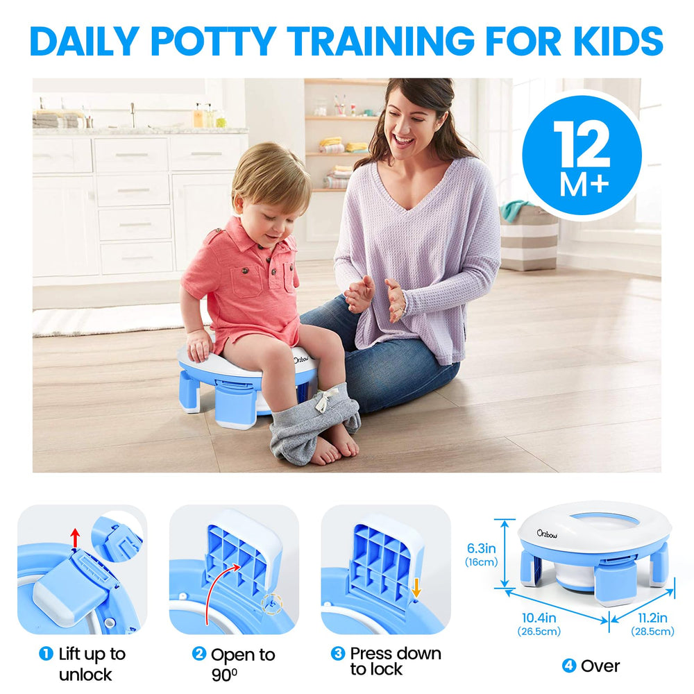Orzbow potty seat with splash guard keeps public bathrooms cleaner.