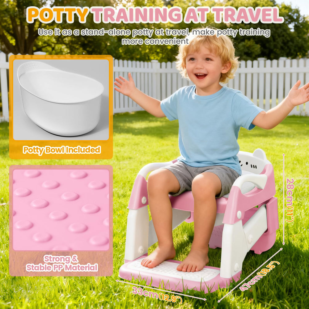 Orzbow potty training seat at five height adjustments for universal toilet compatibility