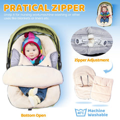 Orzbow Practical Zipper Carseat Cover allows easy bottom access.