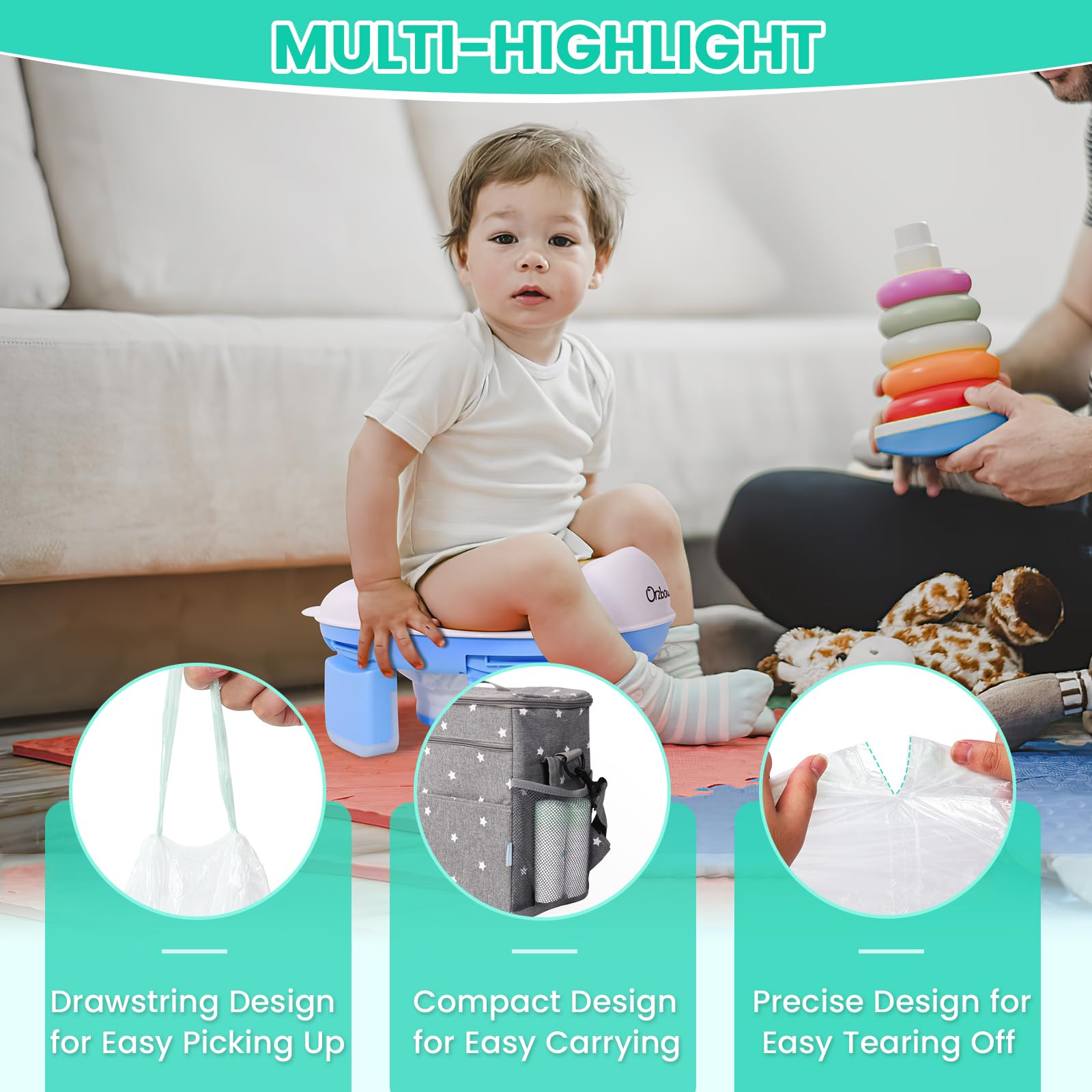 Orzbow premium PE liners provide sturdy reliability during use.