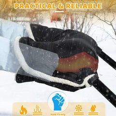 Orzbow push-button mounting design keeps gloves secured on handlebars for steady steering.