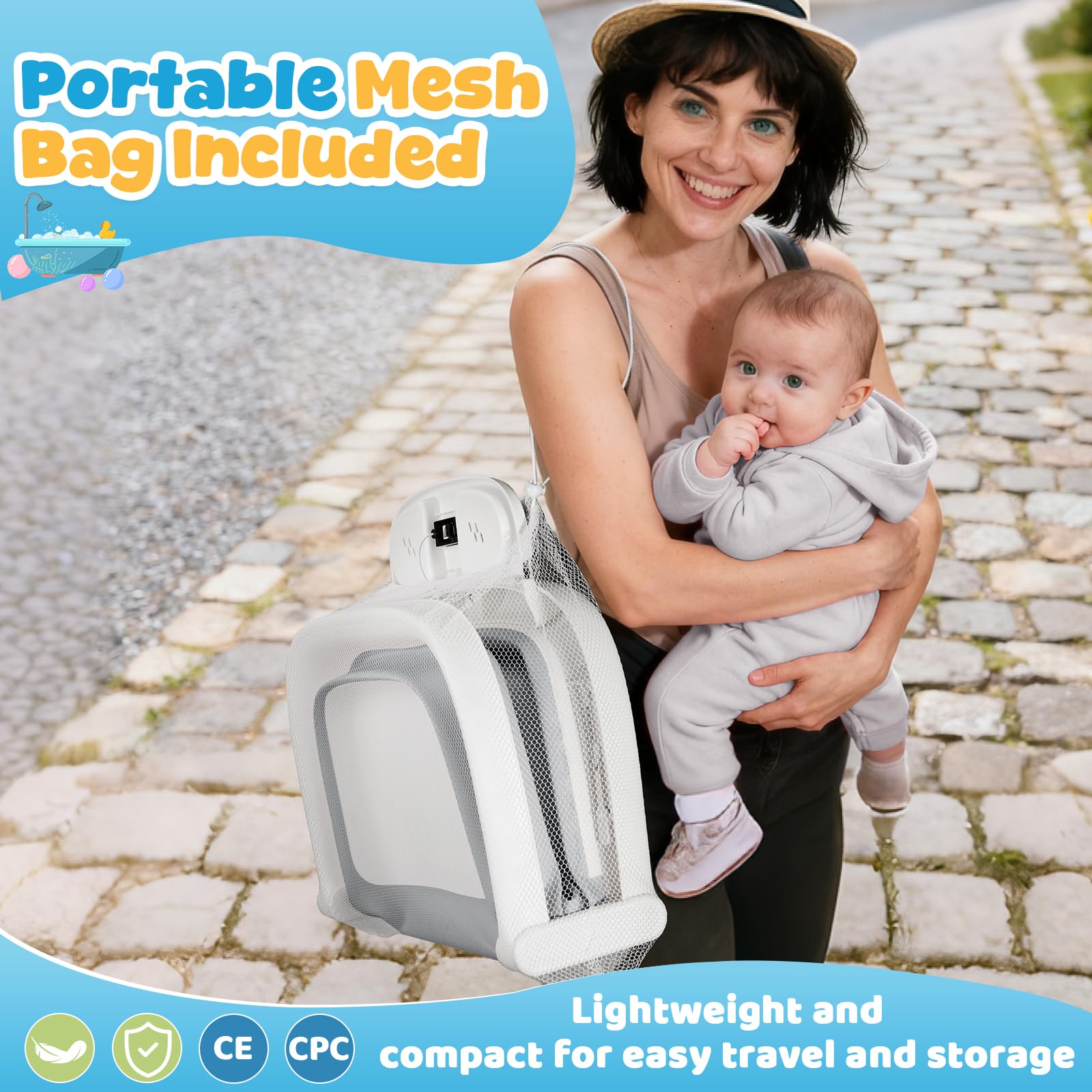 Orzbow Safe PP and TPE Materials with smooth edges for baby comfort